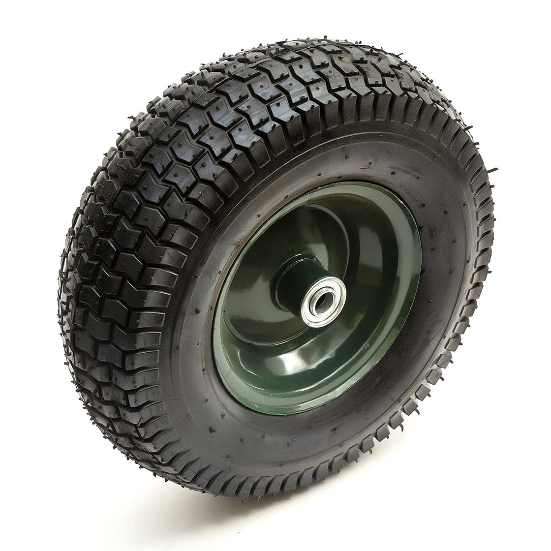 13 Inch 13x5.00-6 Green Metal Wheel & Pneumatic Tyre With Offset