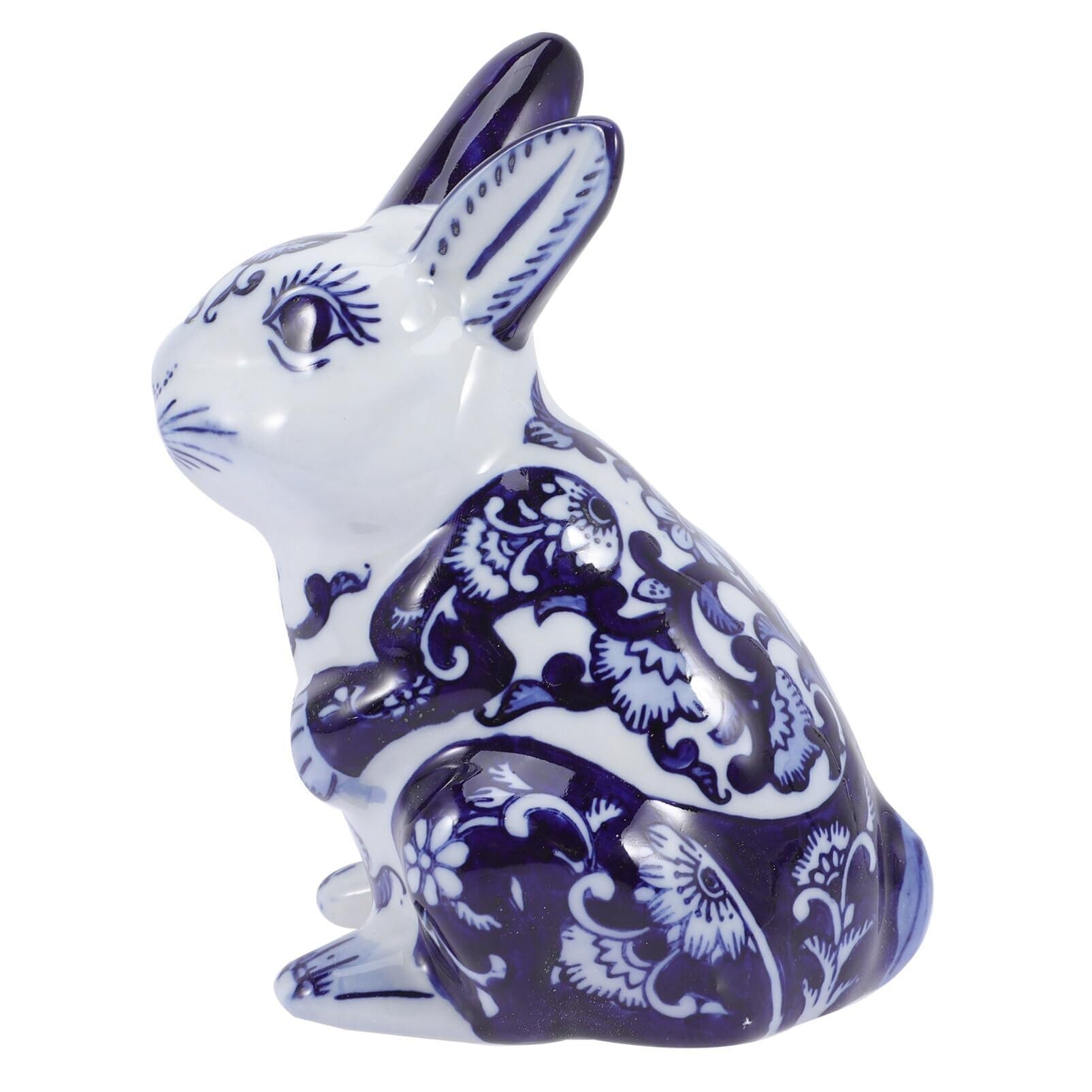 JJJing5 Decor Ceramic Rabbit Figurine Bunny Statue Decor for Home Dining Centerpiece Nightstand Accessories