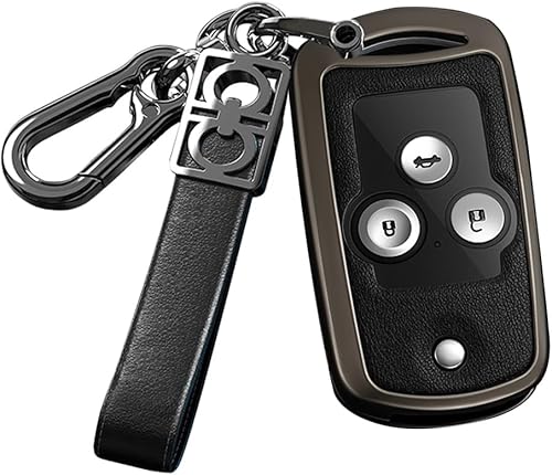 Miniatura 10 de ontto Funda plegable para llavero Honda Accord 2008-2012, funda de metal para llaves de cuero, doble protección, para Acura MDX RDX TL TSX ZDX