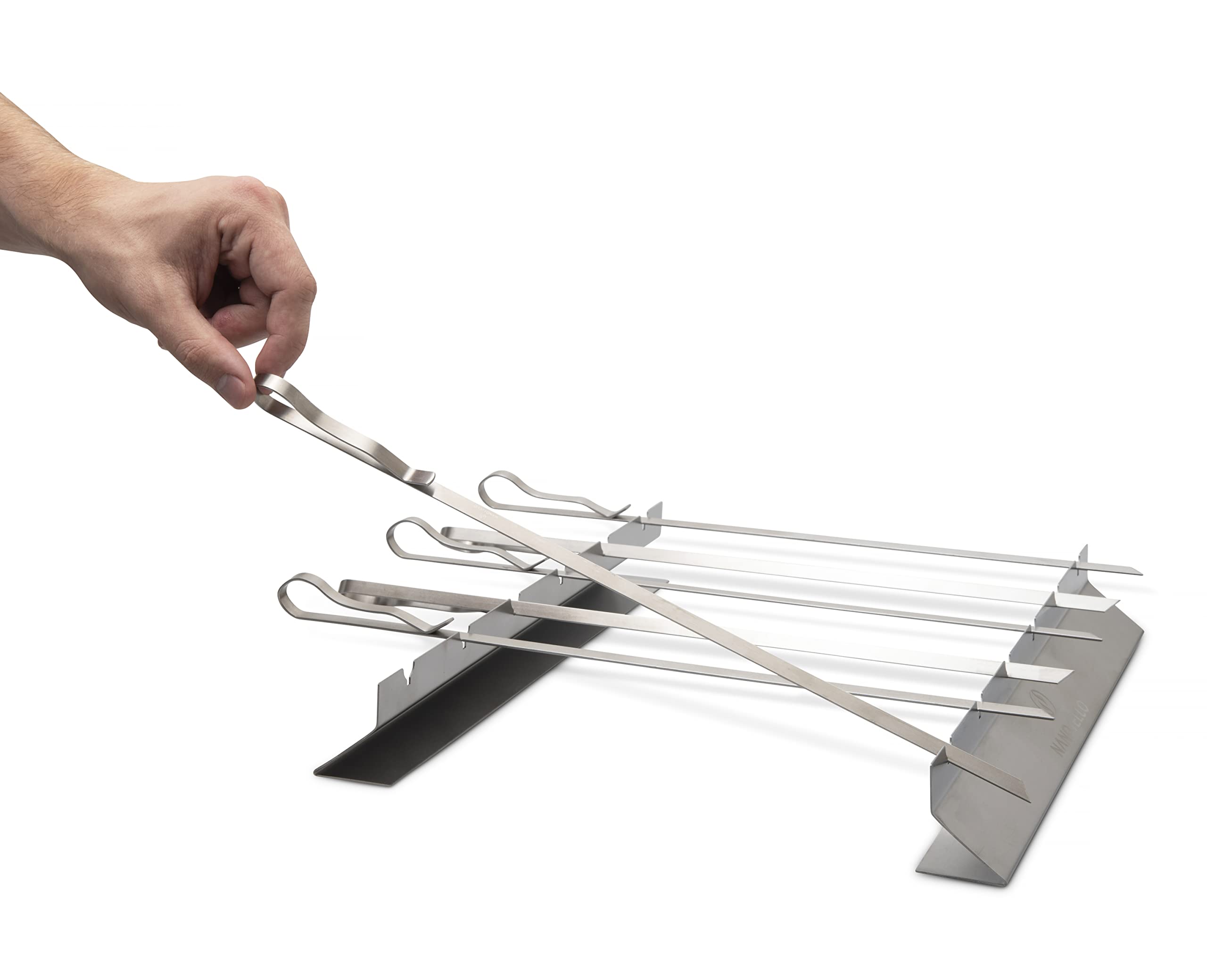 Set Regalo Barbecue: Spiedini Kabob in Acciaio Inox con Rack