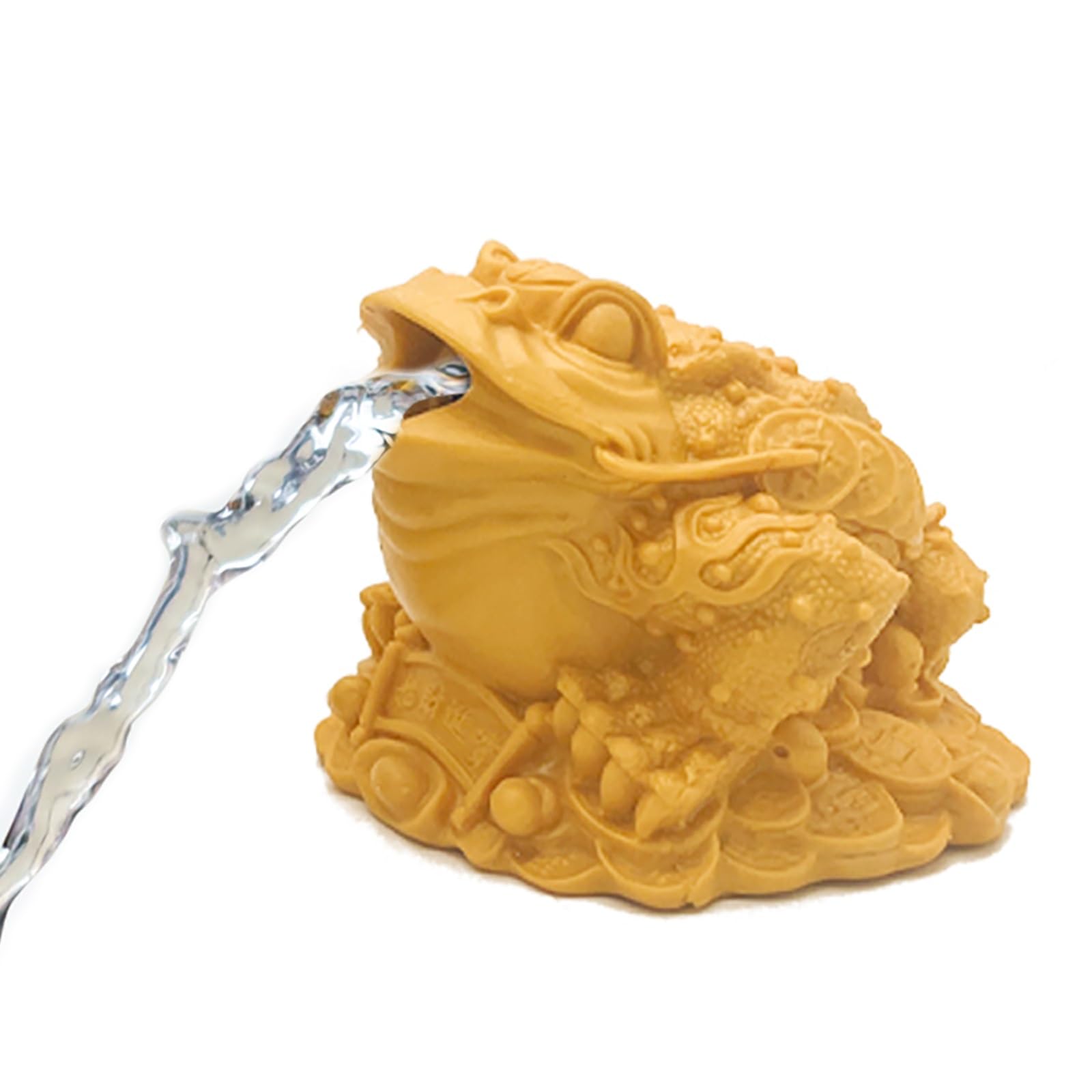 Fontaine à eau grenouille, cracheurs d'étang pour petits étangs, Gargouille en polyrésine avec pompe et câble, pour étangs de jardin, balcons, décoration maritime(11*9.8*9cm/4.3*3.8*3.5in)