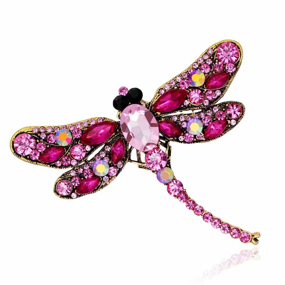 Via Mazzini Gold Plated Crystals Big Dragonfly Brooch Cum Saree Pin For Women (Brooch0603) 1 Pc (B0CWVH93Z4) Amazon Price History, Amazon Price Tracker