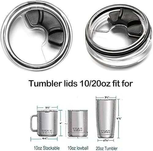 Miniatura 6 de Tapa magnética de repuesto a prueba de derrames, compatible con vaso Yeti, Rambler, zark Trail, tapa Rtic estilo antiguo (30 onzas, 1 unidad)