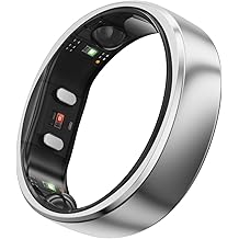 RingConn Gen 2, World&rsquo;s First Smart Ring with Sleep Apnea Monitoring, No APP Subscription, 12-Day Battery Life, Stress/Heart Rate/Women's Health Tracker, Android & iOS Compatible (Silver, Size 10)