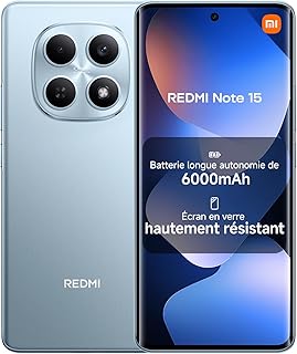 XIAOMI REDMI Note 15, Smartphone 8+128Go, Batterie Longue autonomie 6000mAh, Résistance à l'eau IP64, Appareil Photo Ultra-Net 108 Mpx, Écran FHD+ de 6,77