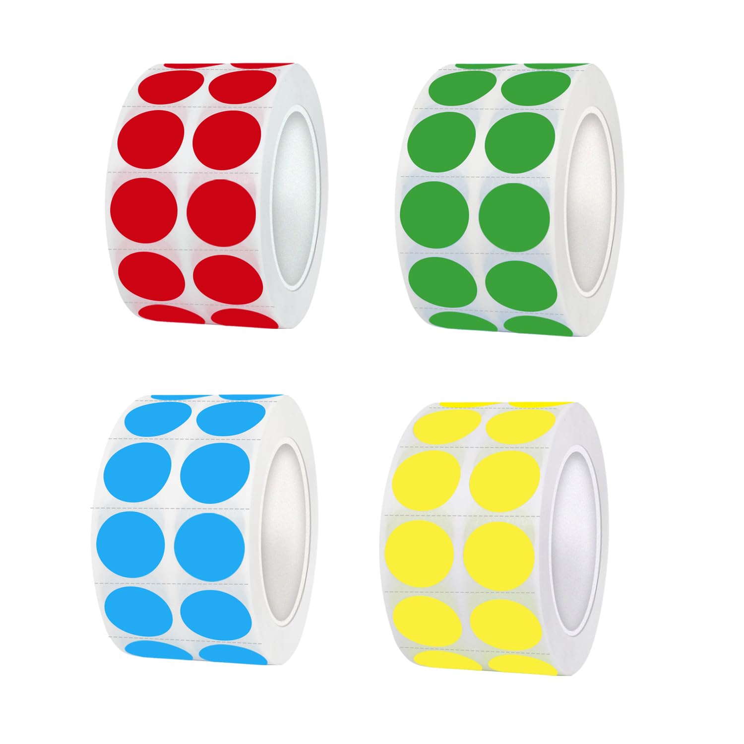 4000 etichette adesive per codifica a colori da 1,3 cm, per ufficio, studenti e altri scenari (4 rotoli, 1000 etichette per rotolo)