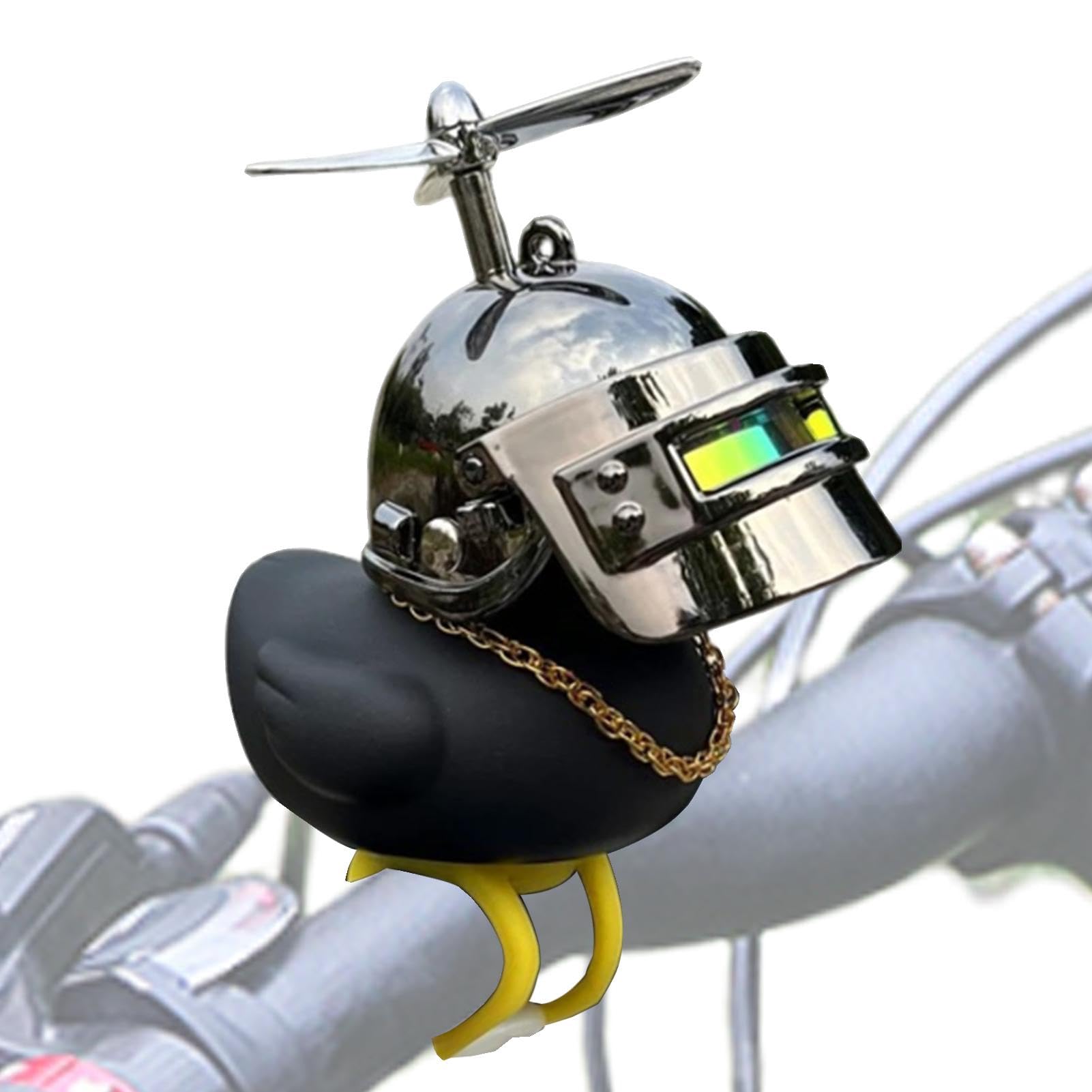 Motorcycle Duck Dashboard Decor - Cute Yellow Duck Squeeze Horns