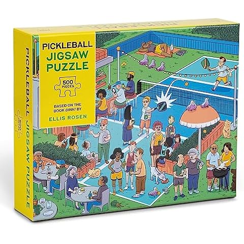 Pickleball Jigsaw Puzzle: 500-Piece Jigsaw Puzzle Based on The Book Dink! (with 10 Hidden Pickleballs to Find) Cover
