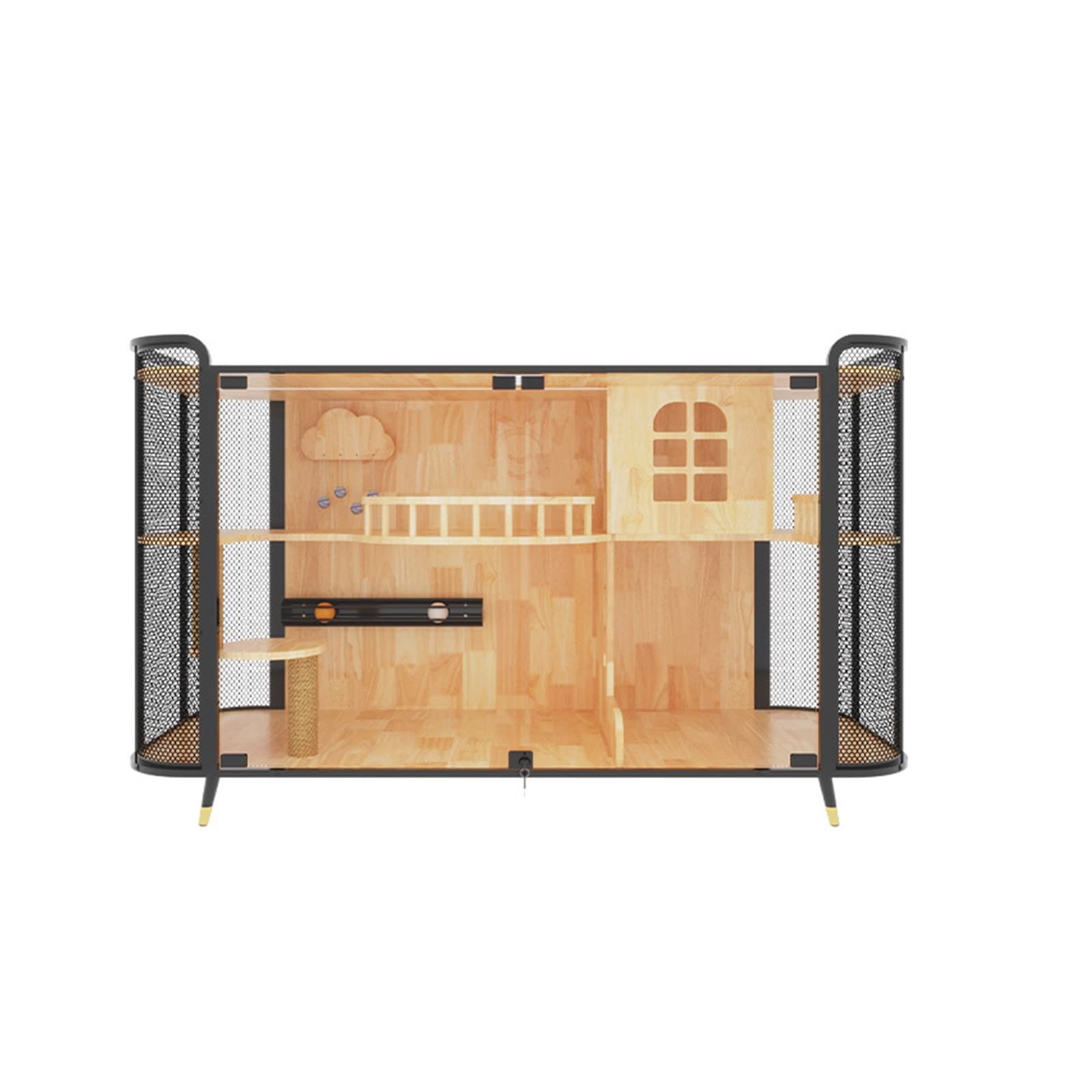 villa per gatti Casetta for gatti, Villa for, Gabinetto for condivisione, Legno, Ampio spazio Per interni