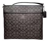 Coach Outline Signature File Bag Crossbody - Black/Smoke/Black