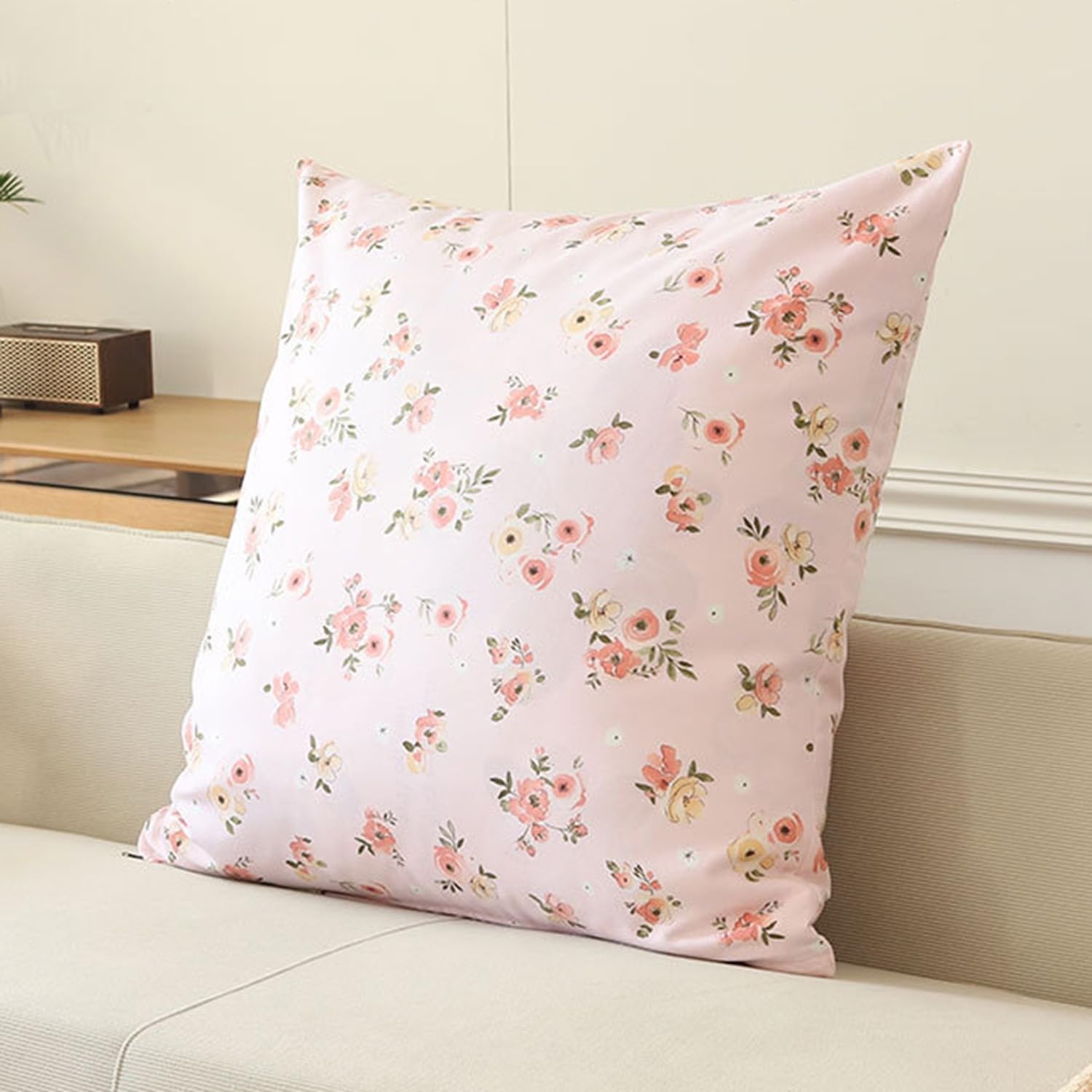 Boho Cotton Canvas Cushion Covers Modern Floral Decorative Pillowcases