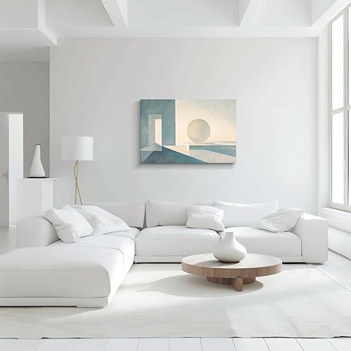 Miniatura 386 de Lienzo artístico para pared, pinturas de arte abstracto, fantasía azul, grafiti colorido sobre fondo blanco; decoración artística moderna para sala