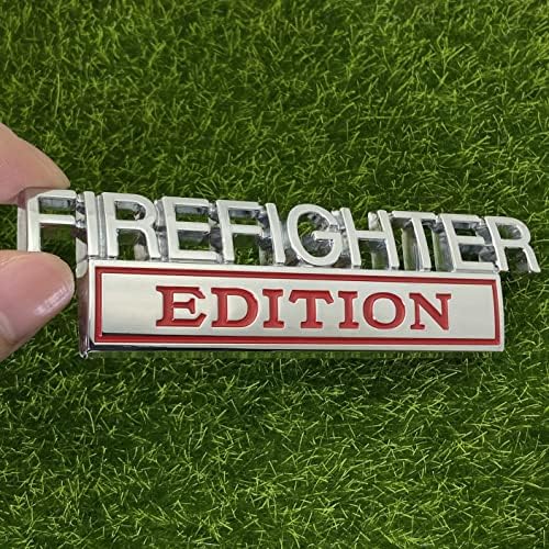 XANAPON 2PCS Firefighter Edition Emblems 3D Metal Fender