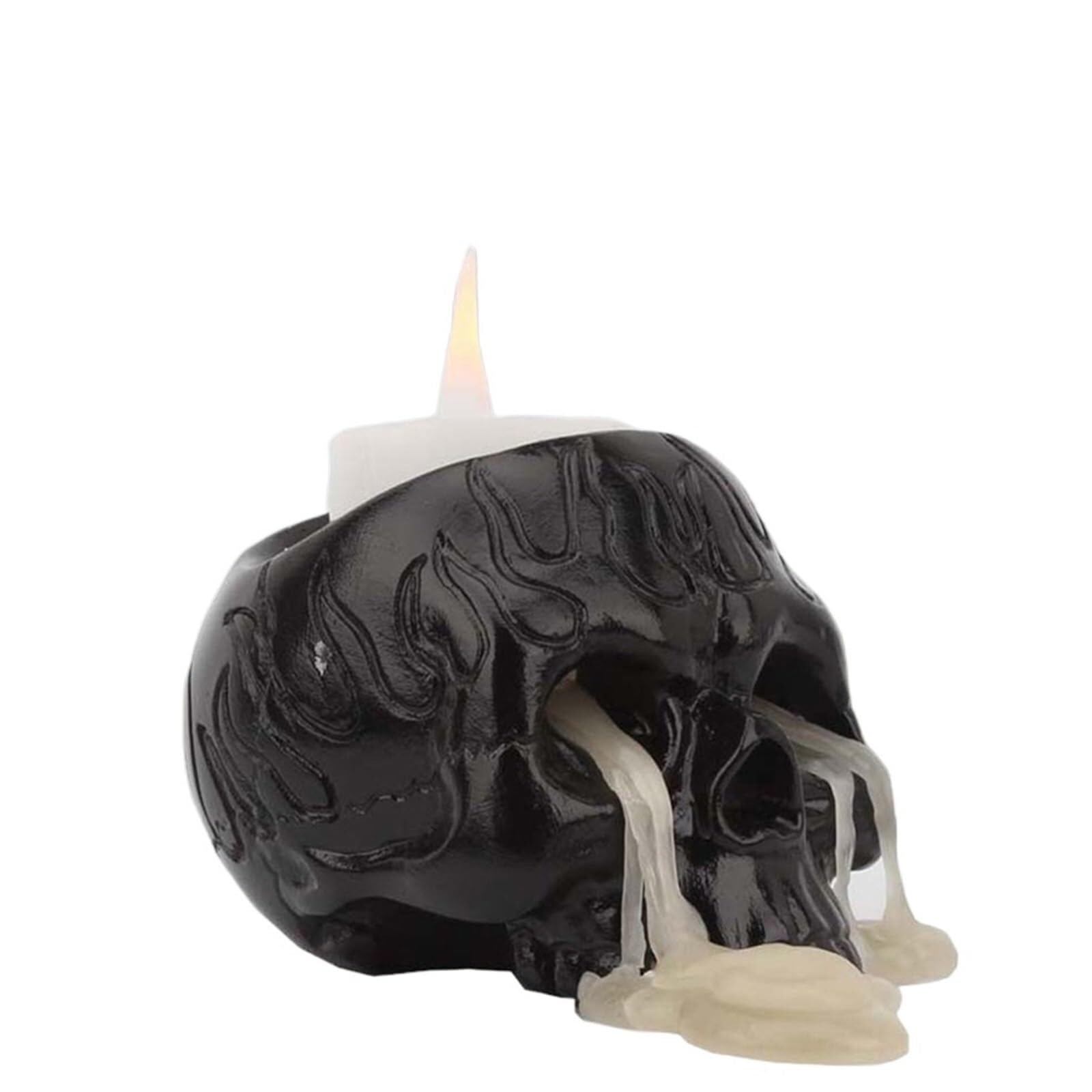 Candle Holders Candlestick Statue Craft Table Halloween Ornaments Black Decorative Candles Living House Decoration