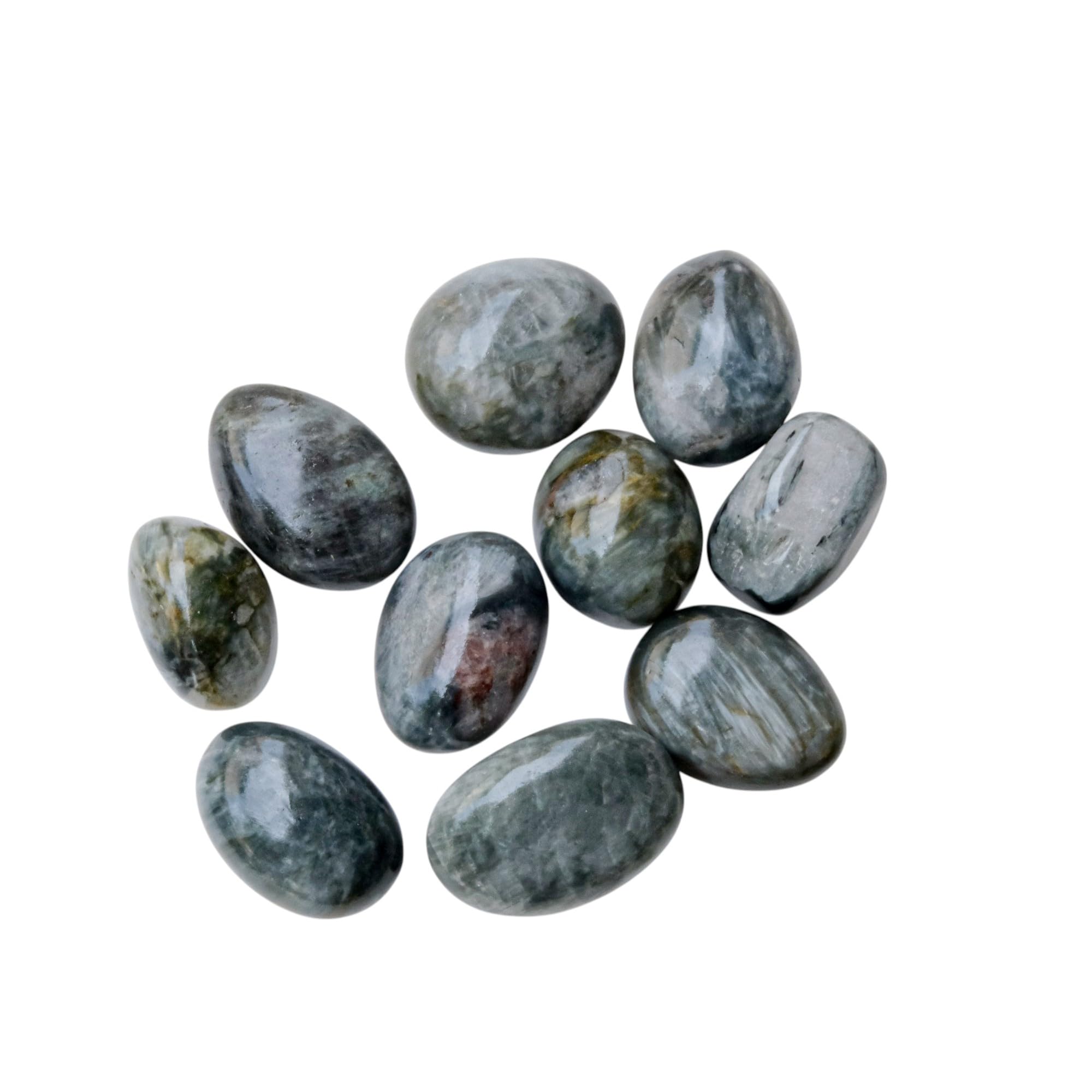 Mystic Crystals & Creations Tumble Cat's Eye 3 Pieces Natural Healing Crystal Chakra Balancing Vastu Stone-image-32