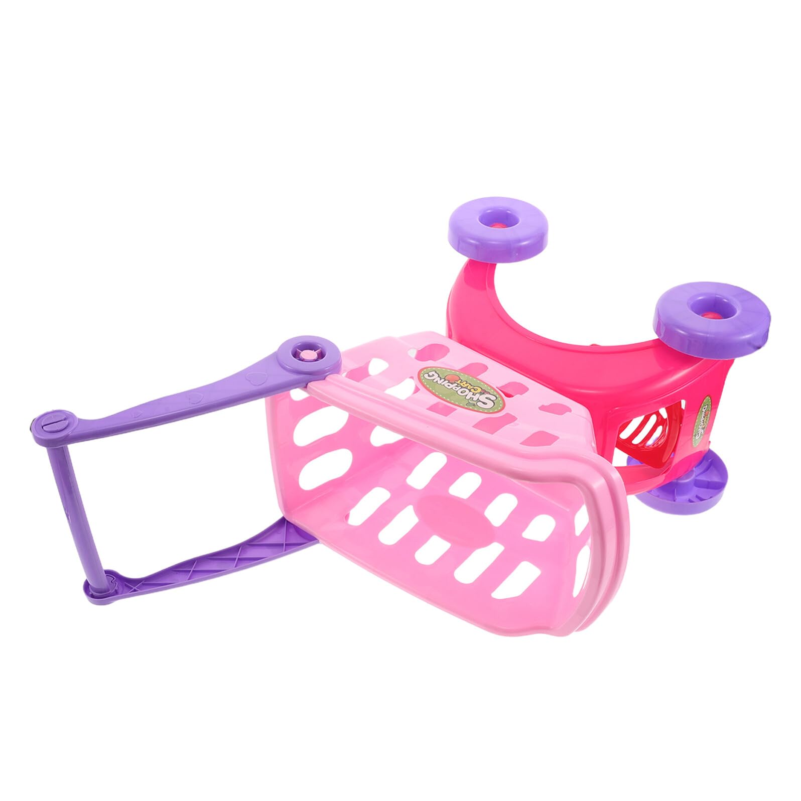 TOYANDONA Carrello della Spesa per Ragazzo Ragazza Mini Carrello del Supermercato Giocattolo da Gioco Accessori di Frutta Design Realistico e Facile da Spingere per Gioco di Ruolo