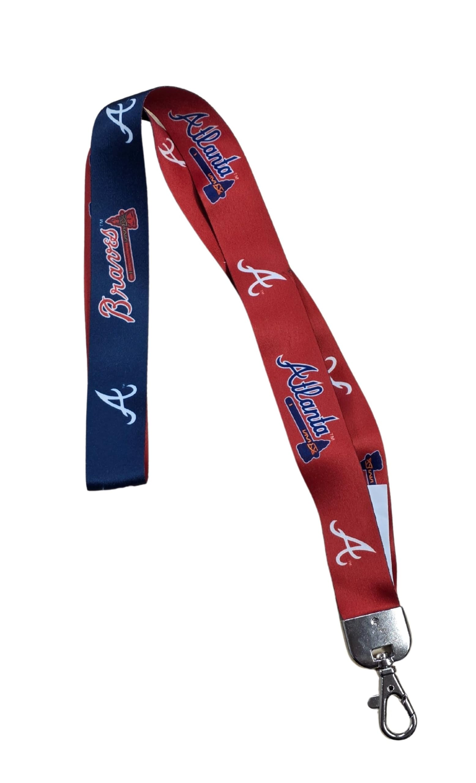 MLB Atlanta Braves Two-Tone Lanyards, Navy, One Size
