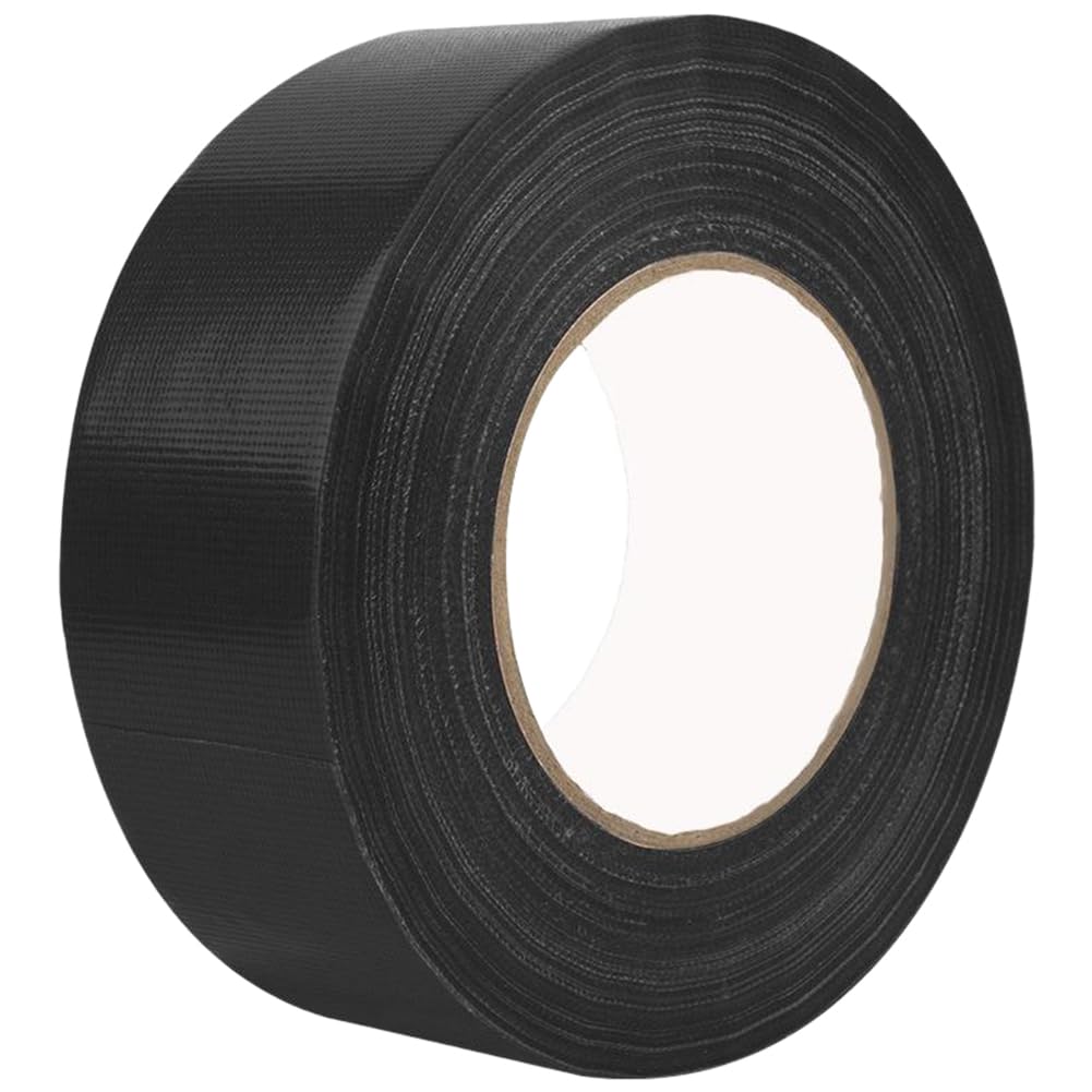 CREATCABIN Floor Marking Tapes Vinyl Floor Tape Black Marking Tape Non-Abrasive Splicing Tape Safety Marking for Social Distancing Gyms Athletics School Equipment Restaurants 1.2Inch x 32.8Ft