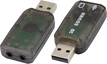 5.1 USB ستيريو بطاقة الصوت USB 2.0 إلى 3D محول بطاقة الصوت الافتراضية 5.1 قناة لنظام التشغيل Windows و Mac ، الكمبيوتر الشخصي ، دفتر الملاحظات مع سماعة الرأس 3.5 مم والميكروفون - 2 حزمة / أسود