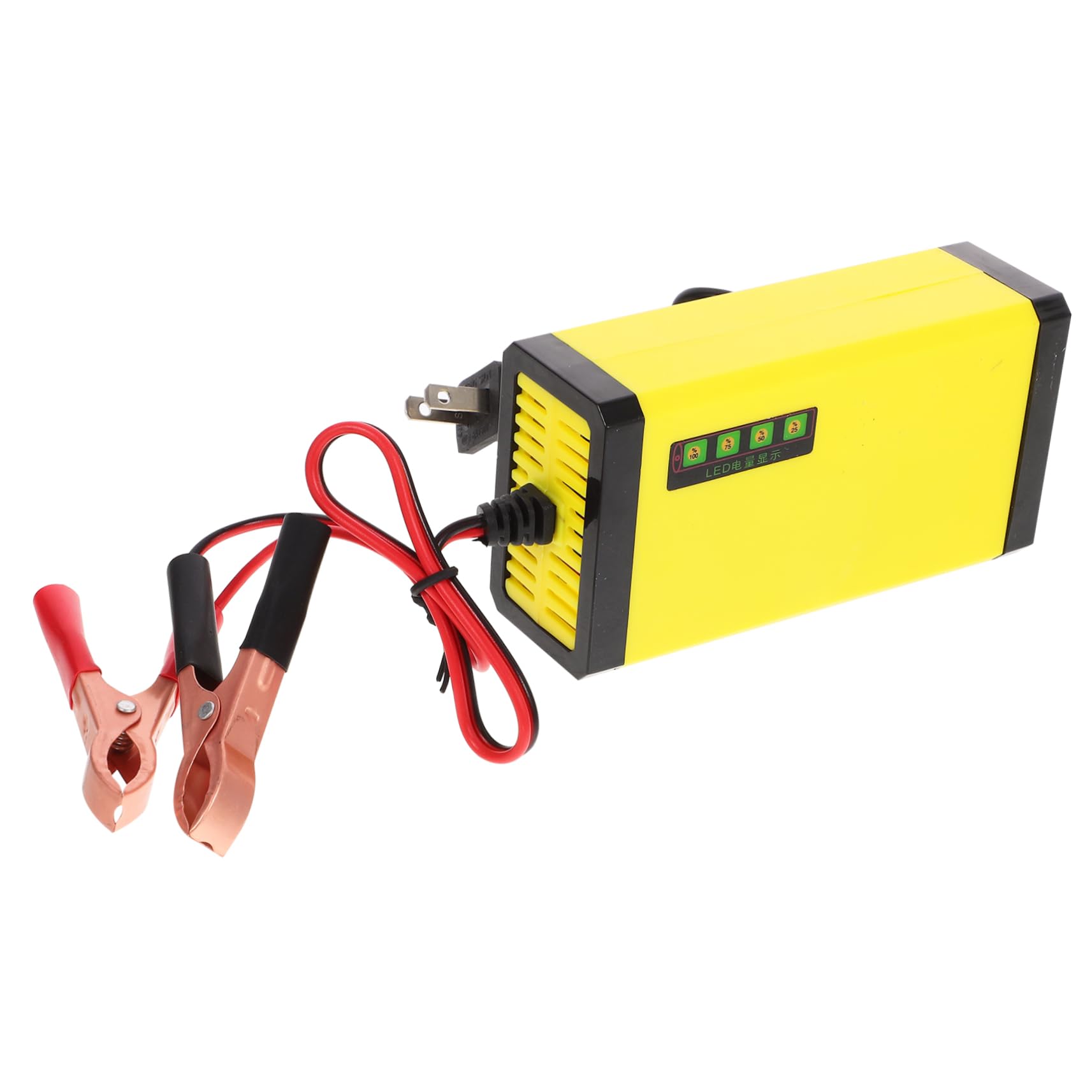 FOYTOKI 12V Motorcycle Battery Charger Portable Battery Maintainer with Power Display for Optimal Charging Compatible with Batteries for Motorcycles and Other