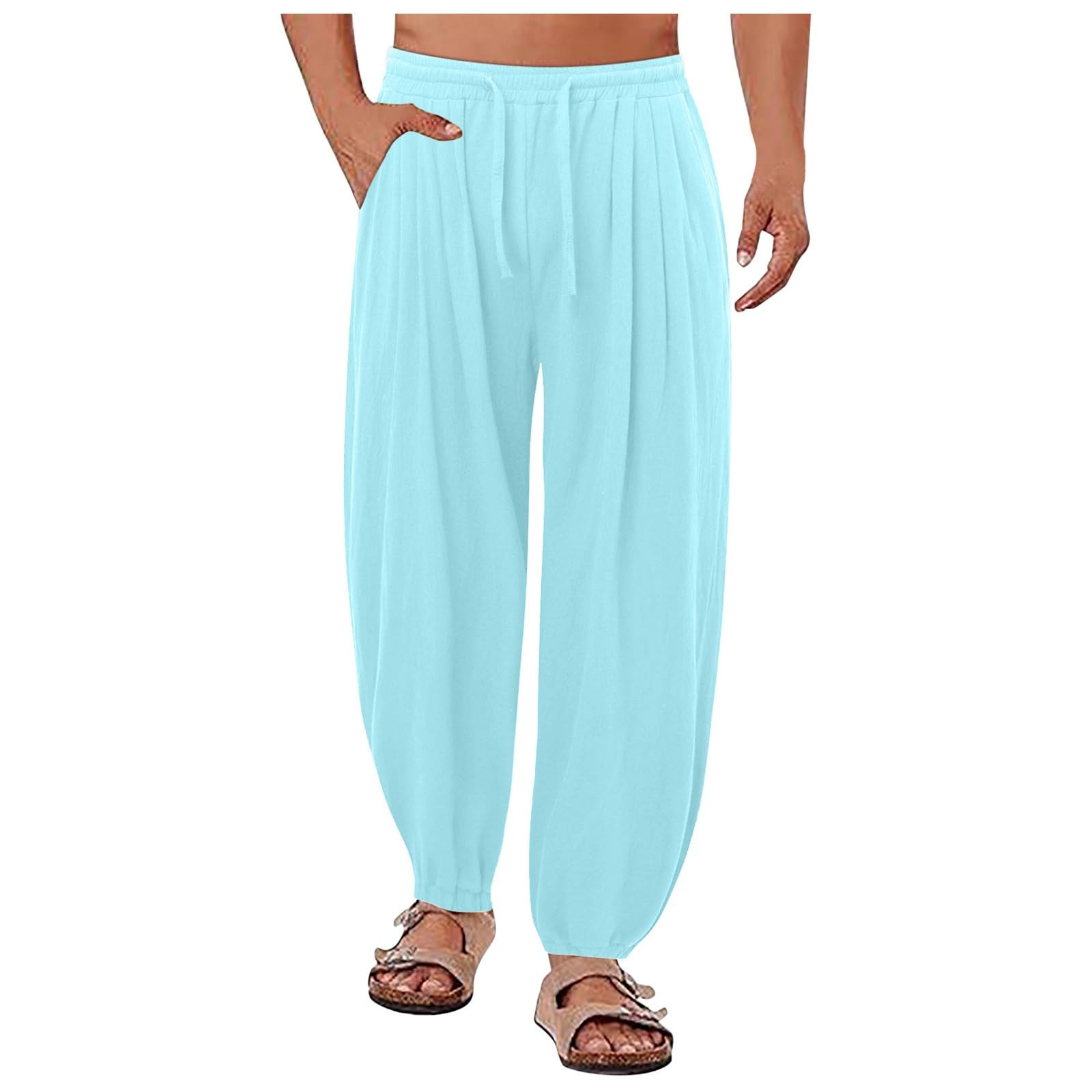 Pantalones Harén Hombre Bombachos Sarouel Baggy Aladino Yoga Hippie