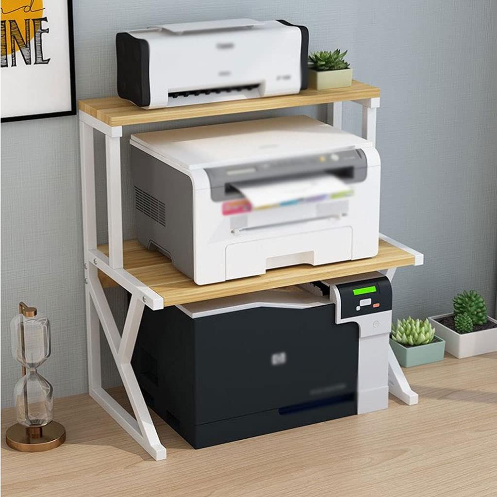 Supporto da Scrivania per Monitor Piccola stampante Stampante 3-Layer Desktop Multi-Function Fax Machine Scaffale for ufficio Soggiorno Scanner Scanner Standing Stampante Scrivania Supporto per Stampa