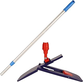 G.I.V. Bodenwischer Set 50cm Klapphalter mit Trittmechanik & Magnetverschluss + Teleskopstiel ausziehbar 88-150cm - Wischmopp, Microfasermopp, Universalmopp - Wischer Bodenreinigung - Gebäudereinigung