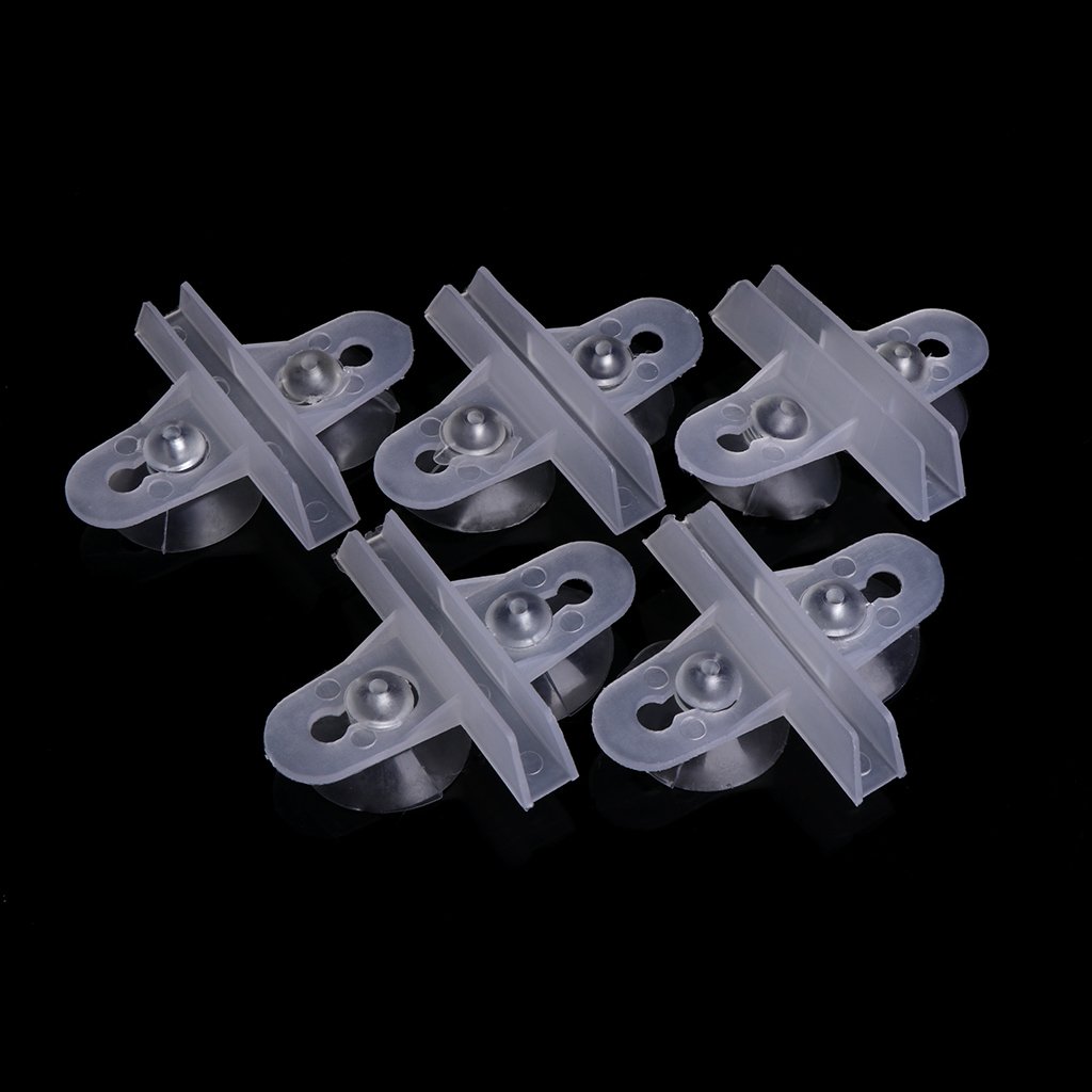 CHENGBEI 5 Pack Aquarium Isolation Plate Fish for Tank Divider Clip 1.2in Suction Cup Dividers Holder Bracket Plastic Sheet Holde Aquarium Heater Light Thermometers Gravel Sand Decorations