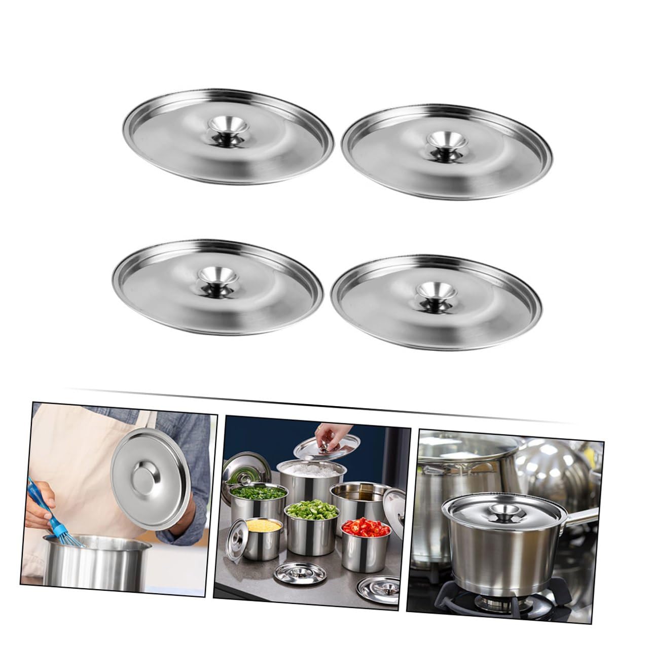 Yardwe 12 Pezzi Di Coperchi Per Barattoli Di Spezie Coperchi Di Ricambio Per Barattoli Di Spezie Da Cucina Coperchi Per Pentole Coperchi Per Pentole In Metallo Grandi Coperchi Per