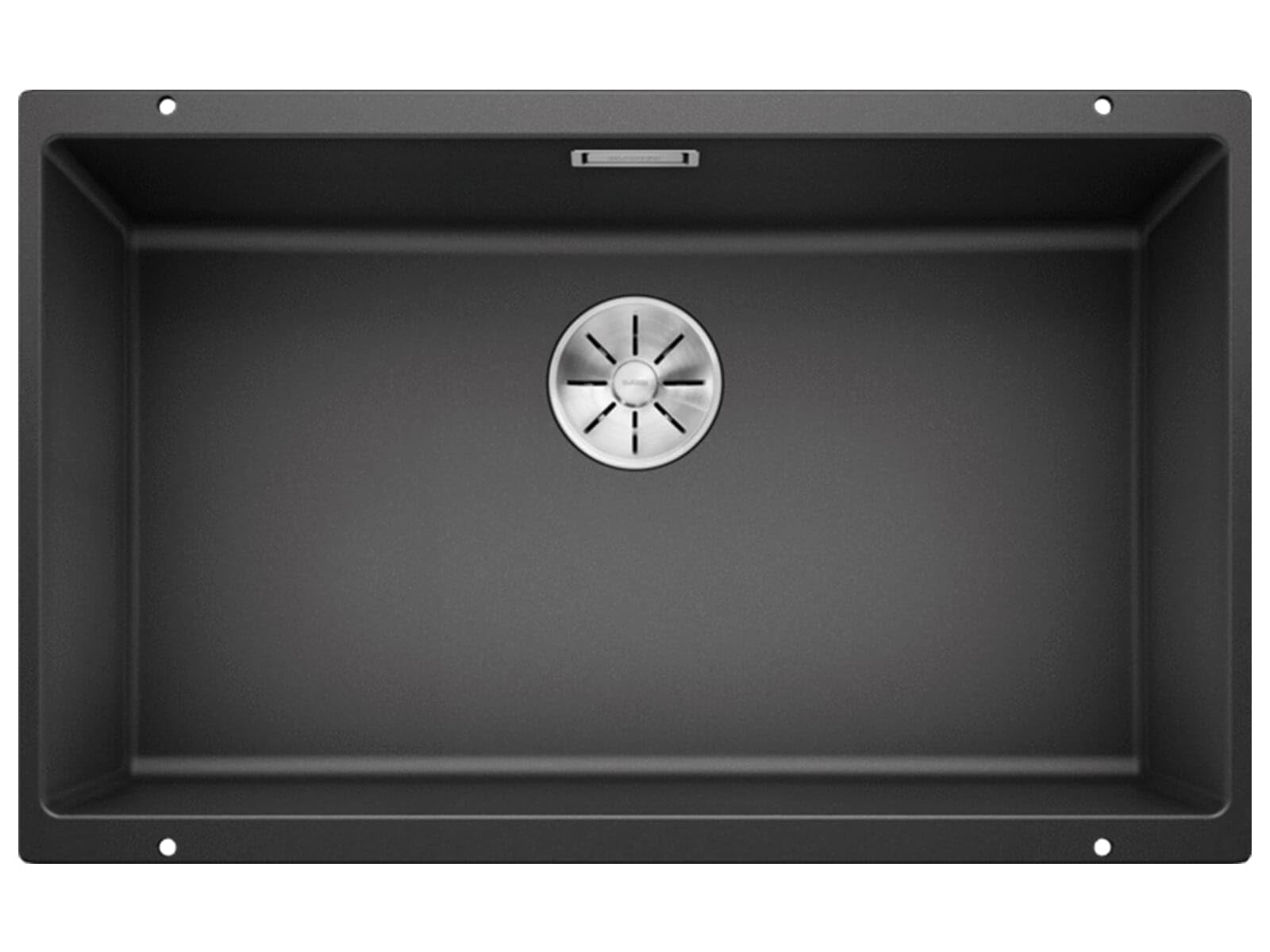 BLANCO SUBLINE 700-U | SILGRANIT Sink in Anthracite | Installation Type: undermount Installation | for 80 cm Wide Base cabinets | One Cut-Out and only one Installation | [73x46x20.2 cm]
