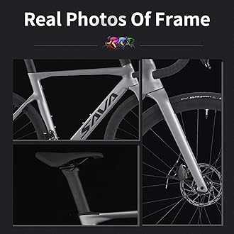 SAVADECK Carbon Road Bike, T800 Carbon Fiber Frame 700C Racing Bicycle with Shimano 105 R7000 22 Speed Groupset and Mechanical Disc Brake, Ultra-Light Carbon Bike for Adult.