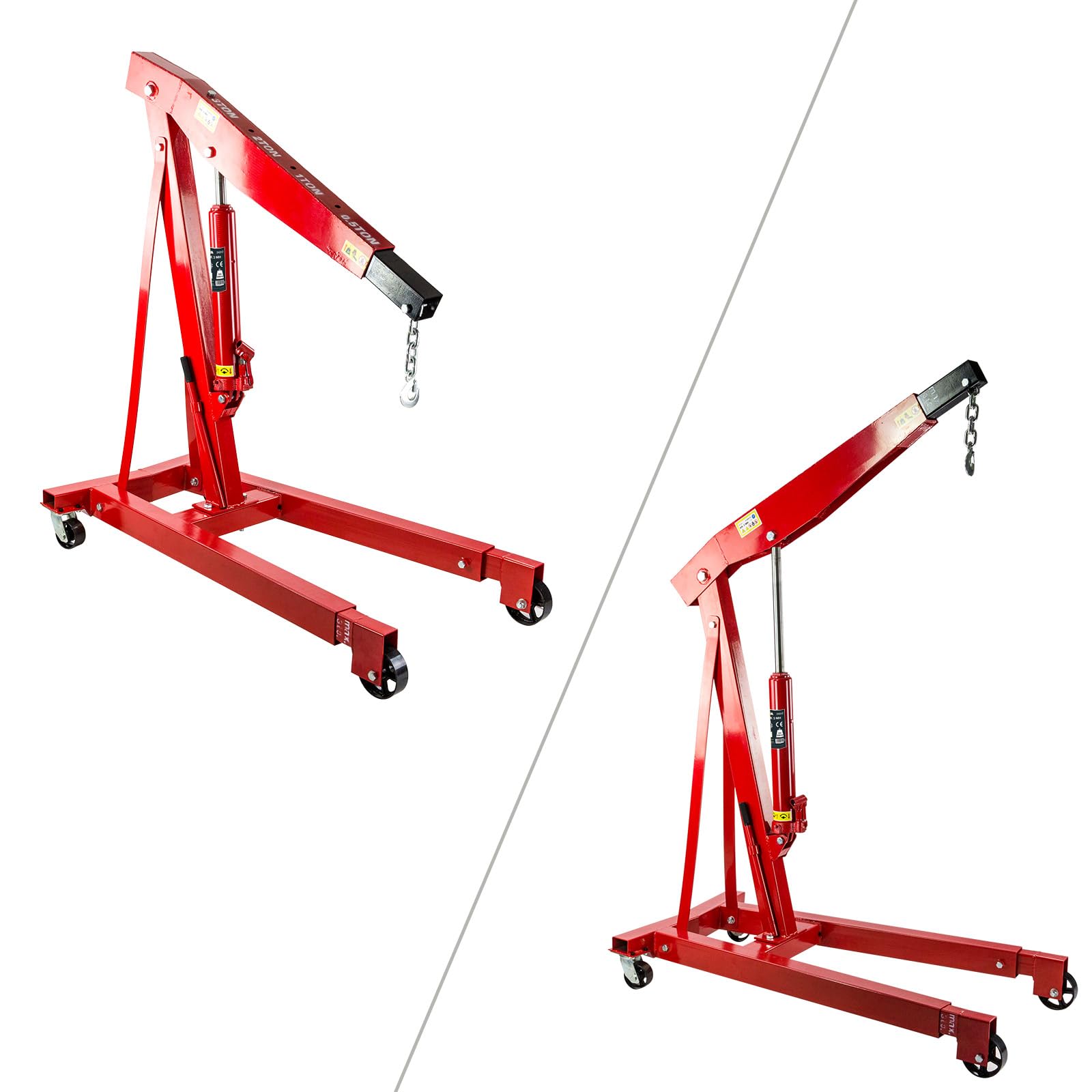 DEMA Werkstattkran 3000 kg / 3 t - Kran, Motorkran, Motorheber, Hebekran, Getriebekran - Stabil, Mobil, Belastbar - Für Auto, Motoren, Werkstatt, Garage, Lastenheben