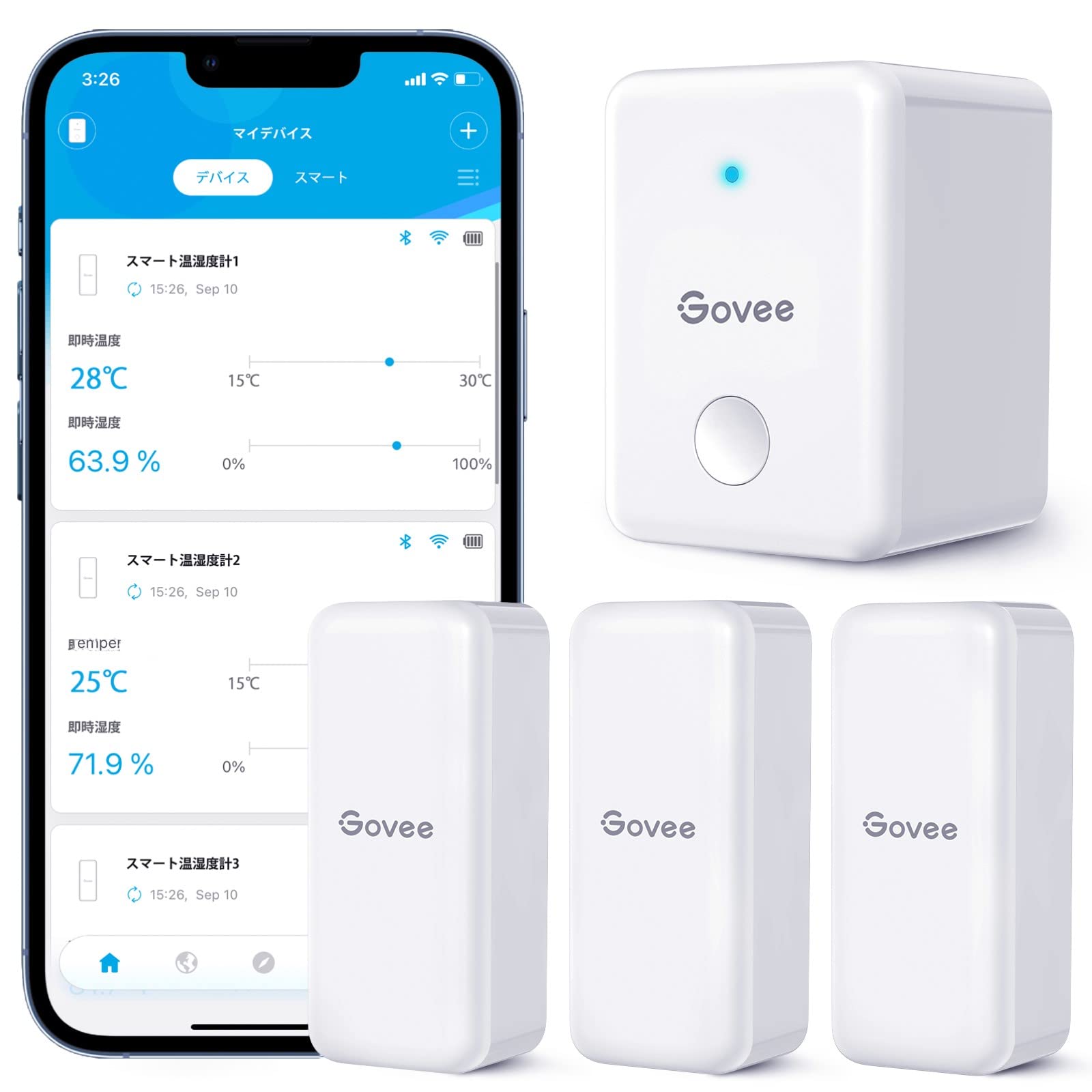 Govee WiFi 温湿度計 温度計 湿度計 デジタル ワイヤレス 高精度 乾…