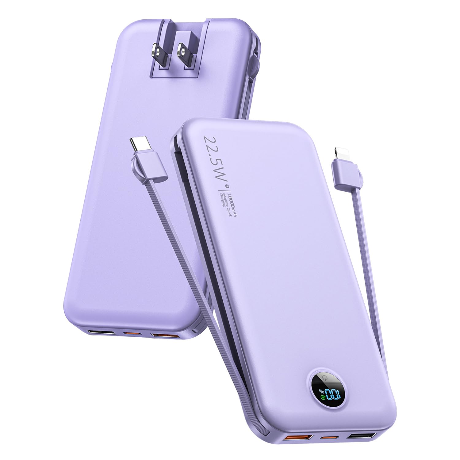 Amazon | モバイルバッテリー コンセント一体式 10000mAh 大容量