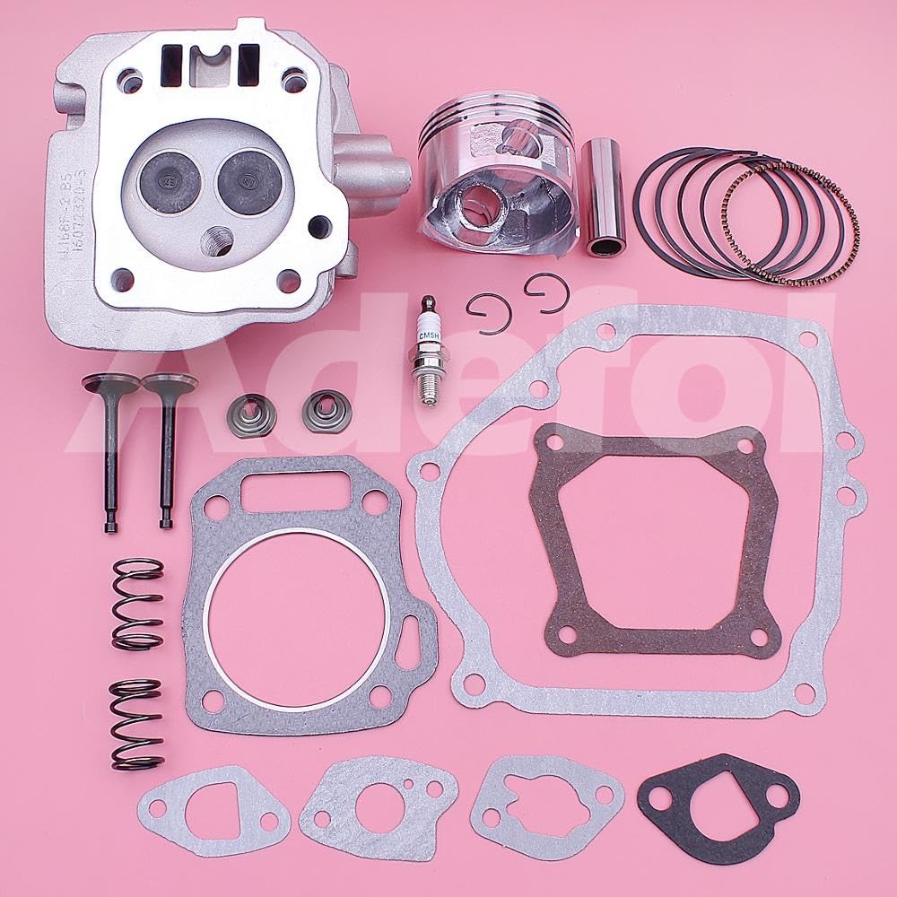 Kit de pistón la Junta Cabeza del Cilindro for Honda GX160 5.5hp Motor 14721 -Zf1-000, 14711-zf1-000 W Retenedor Resorte válvula Escape admisión Piezas de jardín