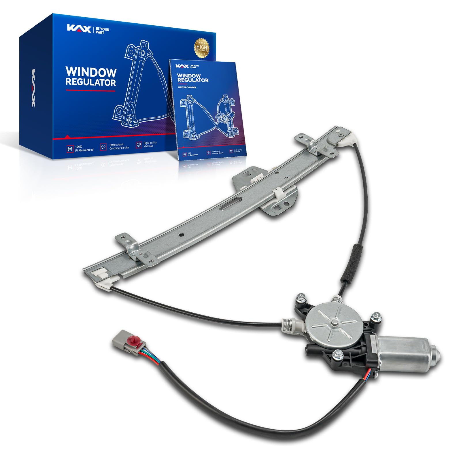 KAX 741-300 Power Window Regulator with Motor Front Left Driver Side Compatible with 2001-2005 Honda Civic