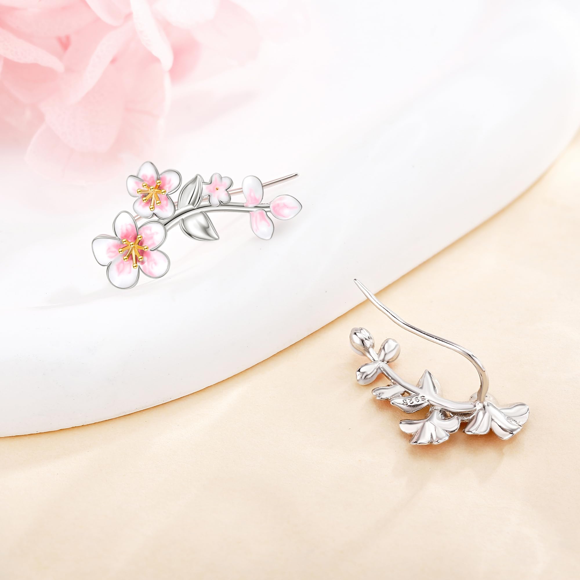 Ohrkletterer Ohrringe für Frauen Sterling Silber Crawler Ohrringe Schmuck Geschenke für Damen
