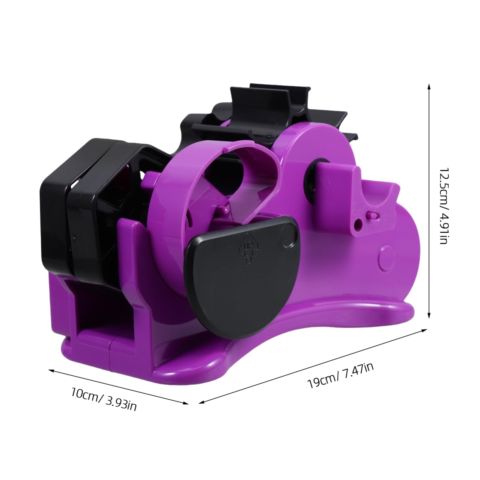 Dispensador de Cinta Adhesiva de Escritorio Púrpura de Plástico | Corte Preciso, Diseño Simple y Elegante, Uso en Oficina y Hogar, Formato Compacto para Mesa