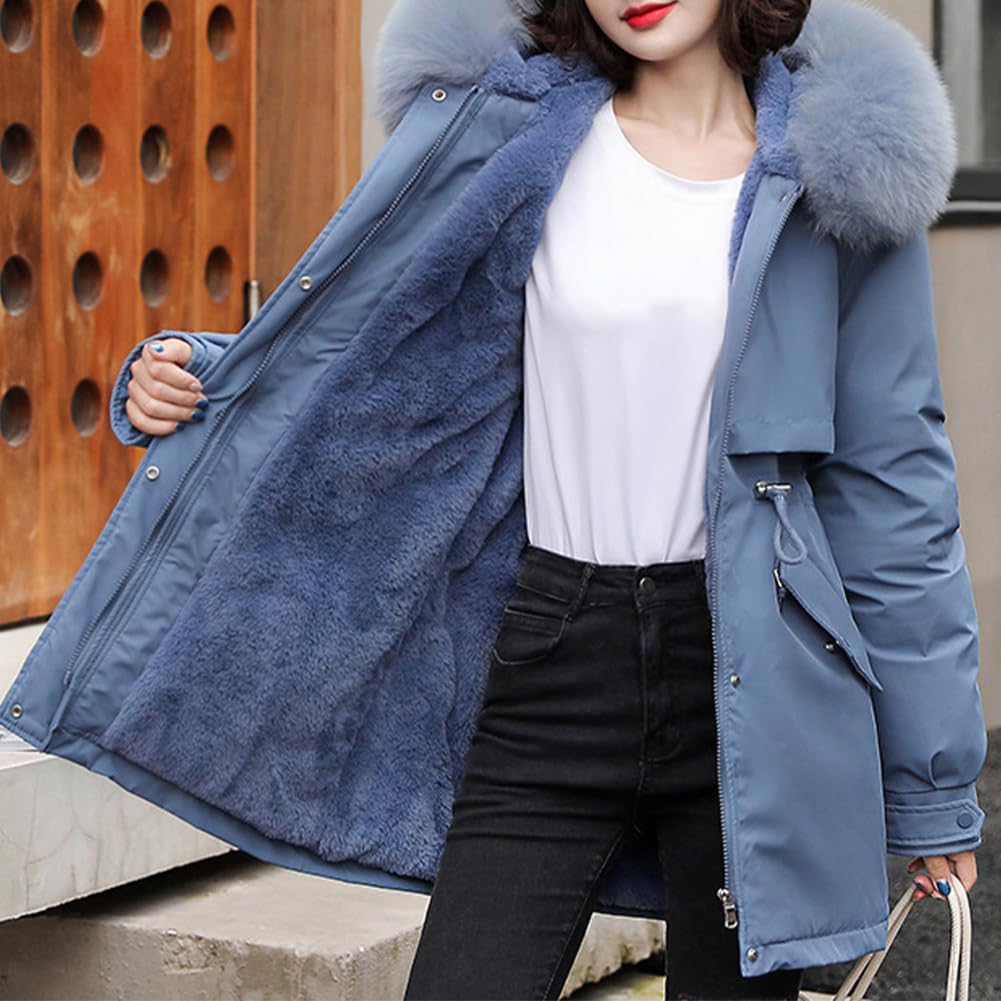 shownicer Cappotto Giubbotto Donna Invernale Piumino Cappotti Imbottita Caldo Parka Felpa con Cappuccio in Pelliccia Giacche Trapuntato Giaccone Outdoor Coat