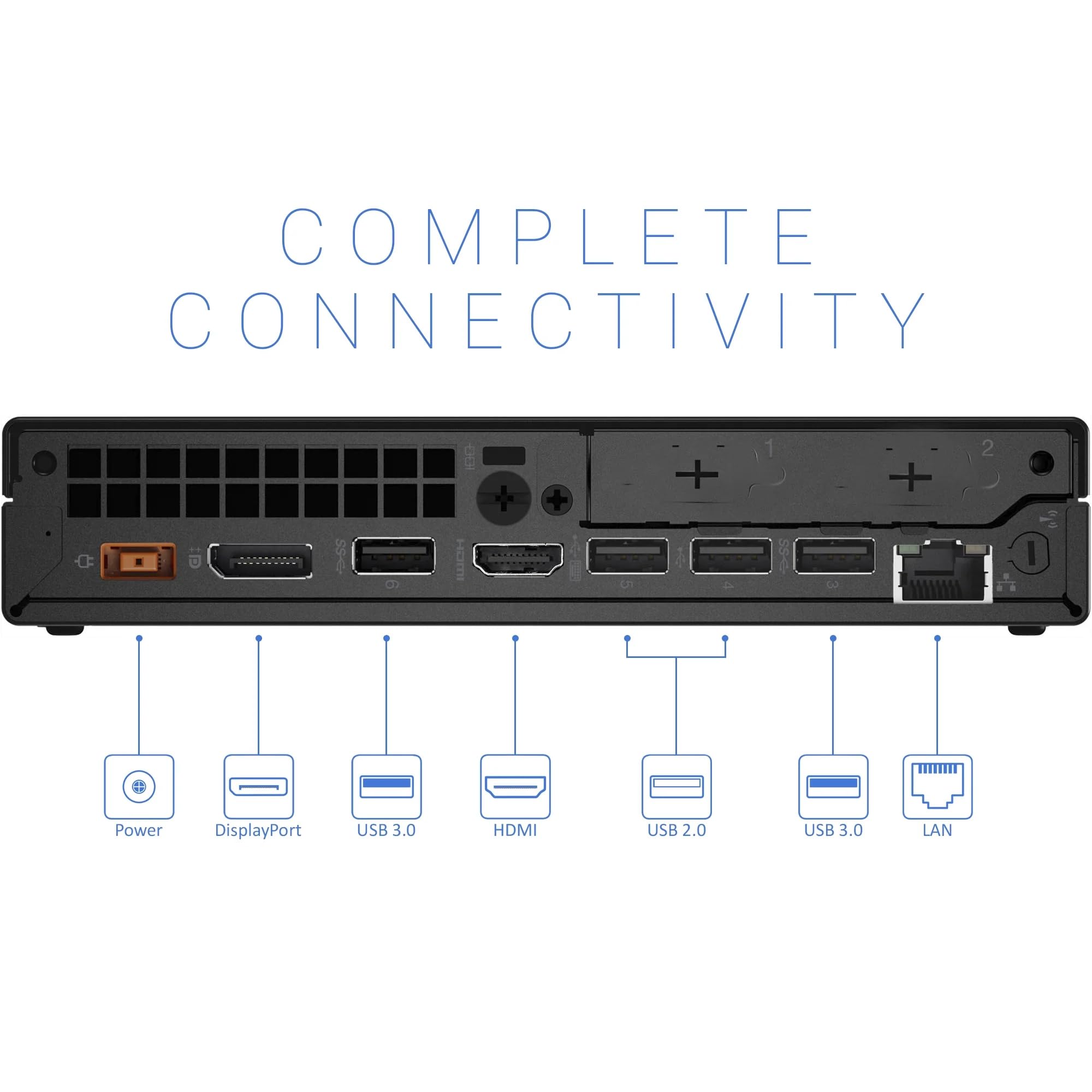 Lenovo ThinkCentre M720q Mini Desktop Computer, Intel Core i5-9500T, 16GB RAM, 256GB SSD, WiFi, Bluetooth, Nessuna tastiera e mouse, Windows 11 Pro (Ricondizionato)