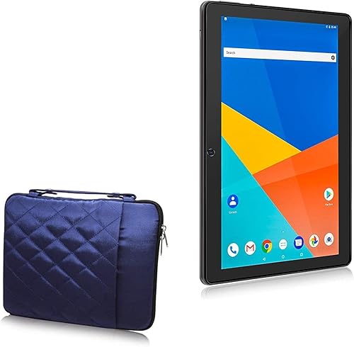 BoxWave Funda compatible con SUMTAB Android Tablet PC K102 (10 pulgadas) - Bolsa de transporte acolchada, funda de piel sintética suave con diseño