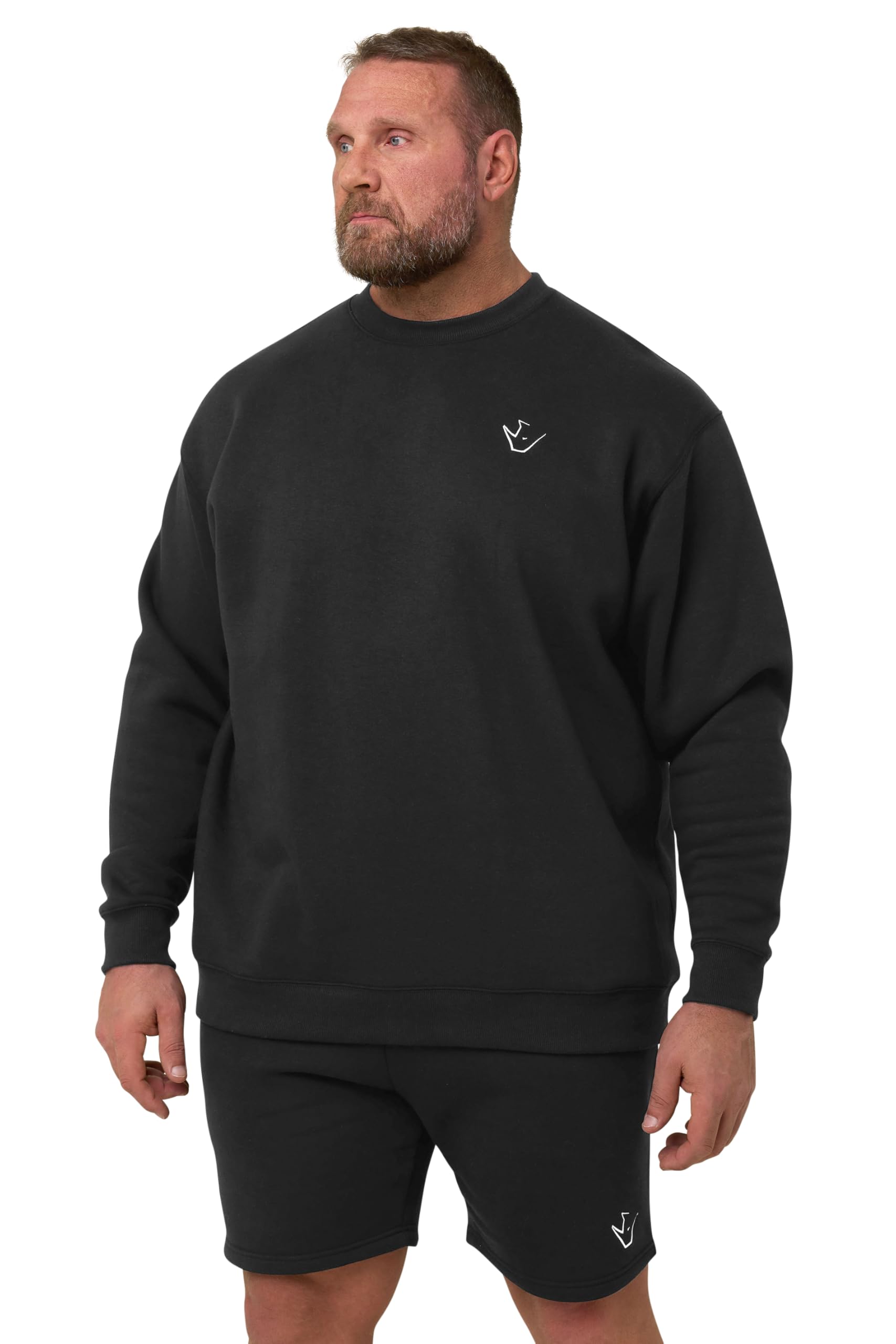 BadRhino Ironrhino Big & Tall 'Rest Day' Sweatshirt - Men's - Plus Size Curve Black