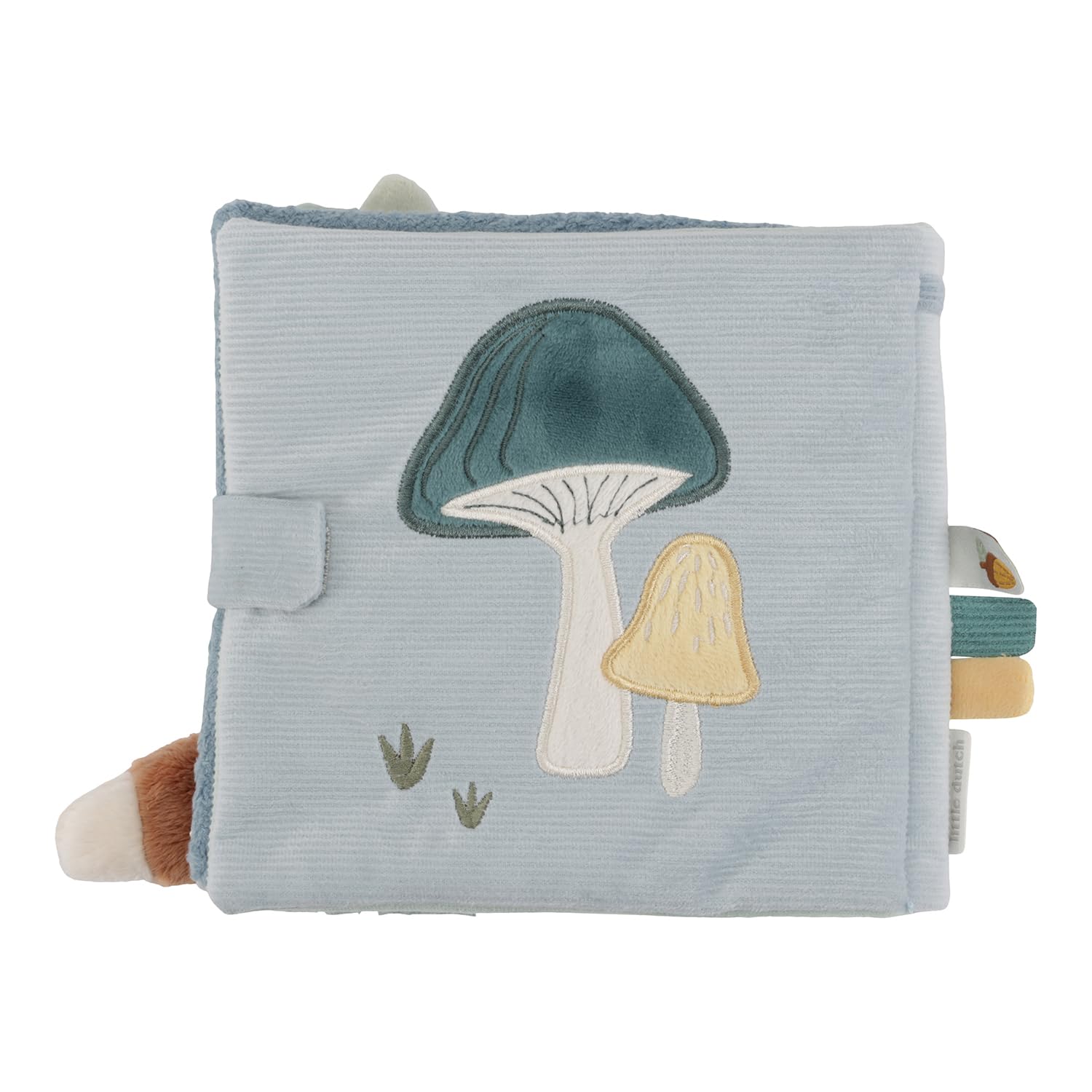 Little Dutch Fühlbuch Stoffbuch Babybuch aus weichem Stoff Aktivität, Entdecken und Knistern Fuchs blau - Forest Friends