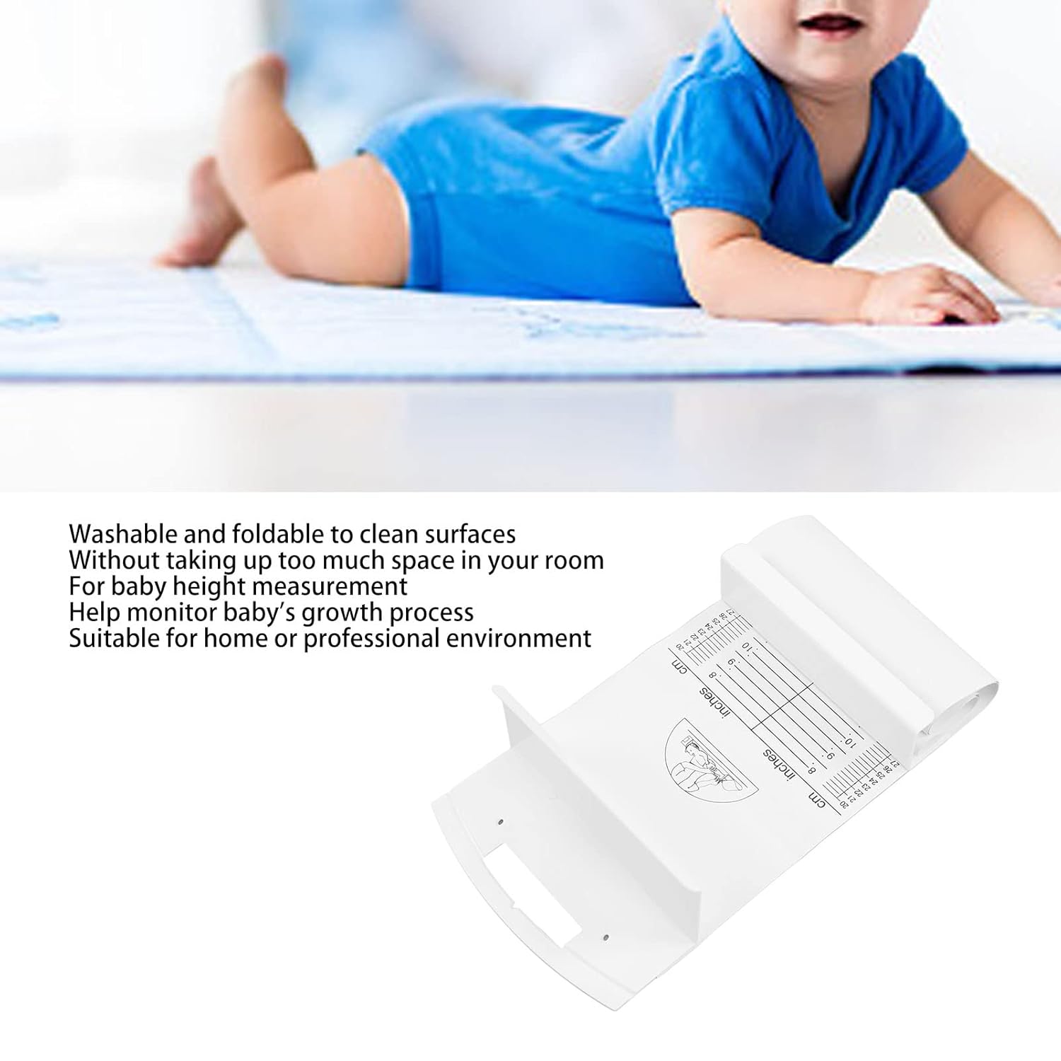 Baby Height Measuring Ruler Baby Measure Height Chart Baby Measure Mat Baby Height Chart Baby Infantometer Measure Mat Washable Baby Height Ruler Collapsible Growth Charts