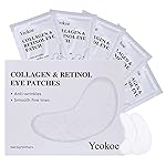 Yeokoe Under Eye Patches for Dark Circles,Puffy Eyes,20 Pairs Face Masks SkinCare With Collagen and Retinol for Anti wrinkles Smooth Fine Lines