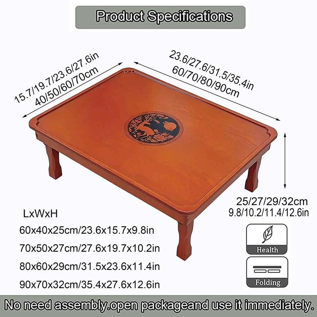 Amazon.com: Folding Coffee Table, Japanese-Style Square Low Wood
