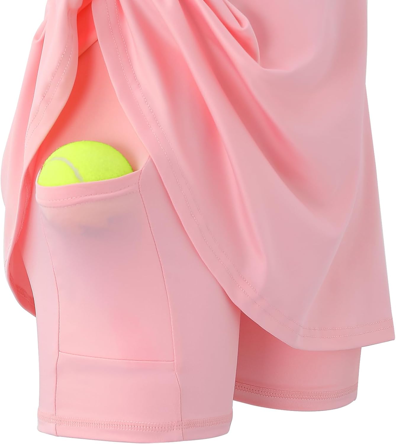 Girls Tennis Dress Golf Outfit Sleeveless Athletic Dresses Polo V Neck Sport Skirt with Pockets 4-13Y - Image 5