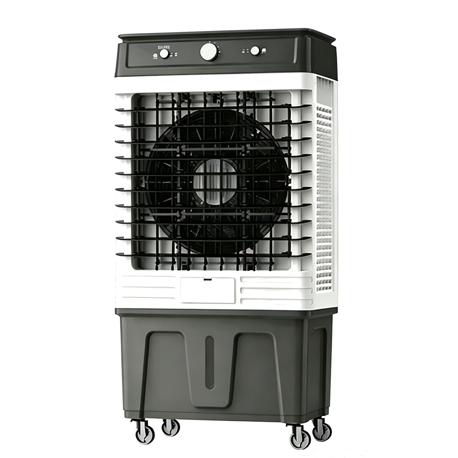 Tragbarer Verdunstungskühler 40L Ventilator | Mit automatischer Befüllung|180W Motor|3 Geschwindigkeiten Oszillation|für Gewerbe Industrie Außenbereich