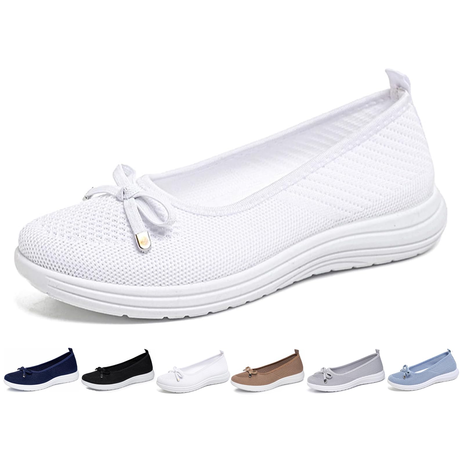 Mocasines de malla transpirable con soporte ortopédico y lazo 8