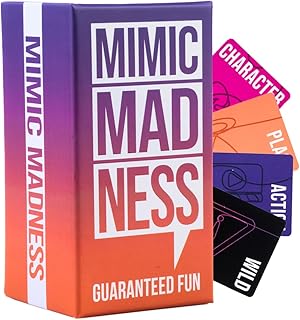 Comprar Charades Mimic Madness - Juegos de fiesta para adultos con 3 categorías y 180 cartas - Noche de juegos divertida